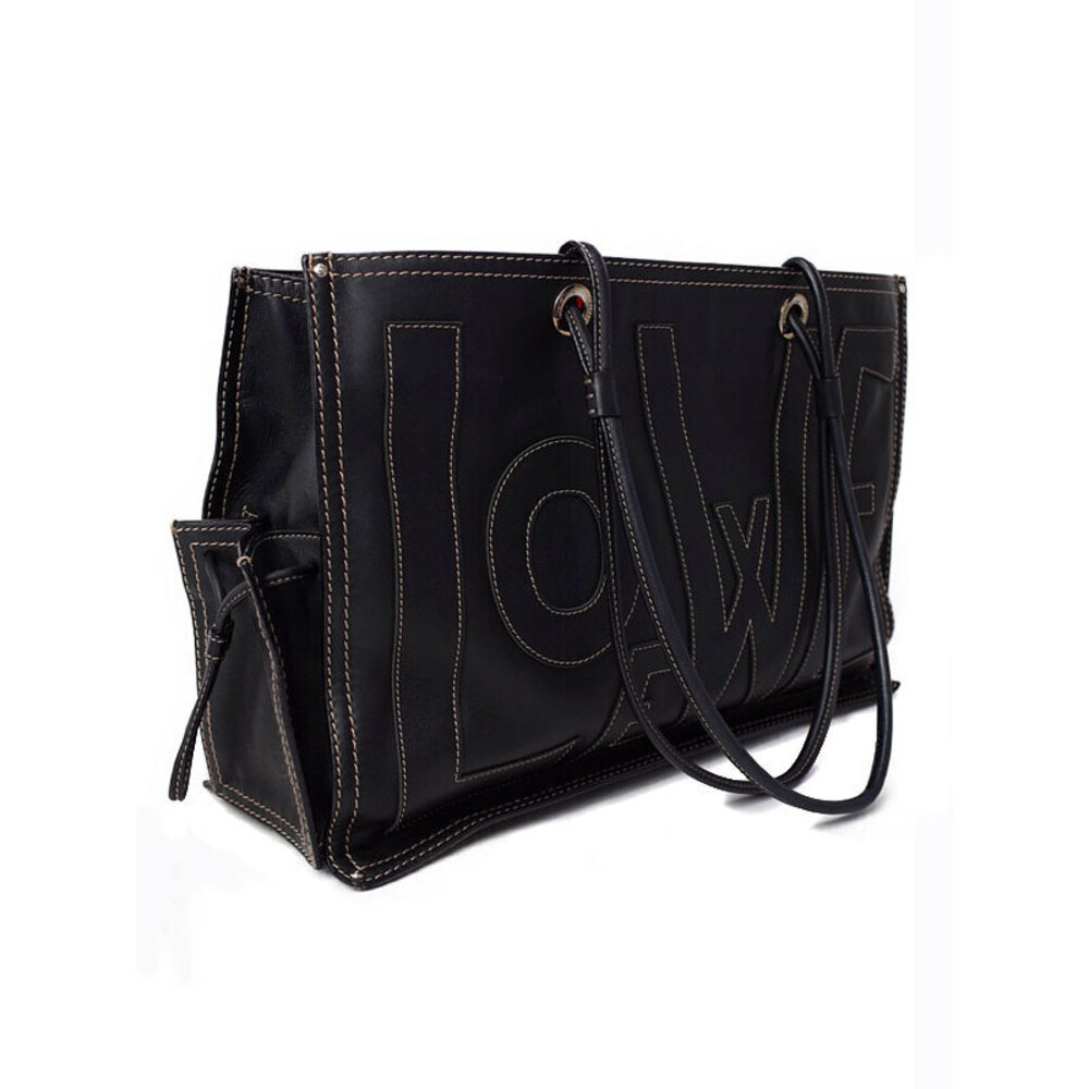 Loewe Shoulder Leather Bag Calfskin Anagram Tote - Picture 1 of 9